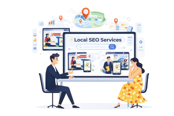 Local seo services every business use location physical business google map visual